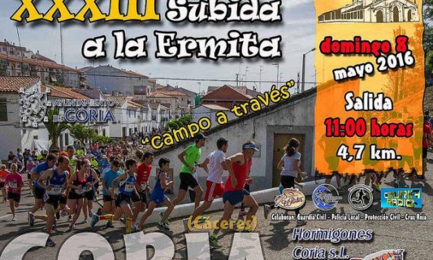 La XXXIII Subida a la Ermita Campo a Través de Coria espera reunir a cientos de participantes el 8 de mayo