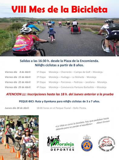 Moraleja dará comienzo este viernes al VIII Mes de la Bicicleta con una ruta a El Chorrerón