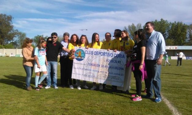 El Club Deportivo Coria recauda más de 2.500 euros destinados a la fundación «Ayuda a Valeria»