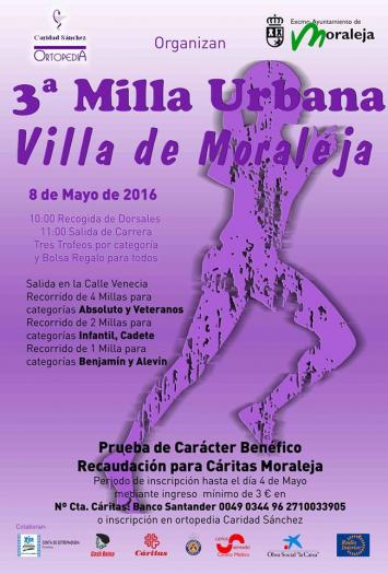 El Ayuntamiento de Moraleja amplía hasta este viernes el plazo de inscripción de la III Milla Urbana