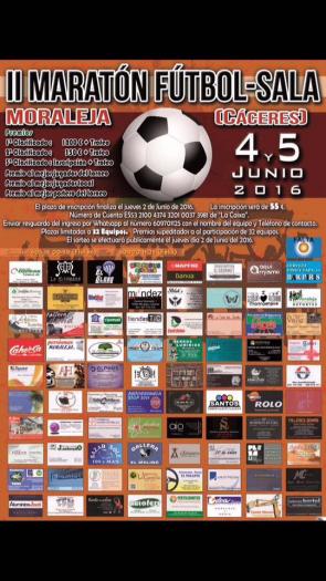 El II Maratón de Fútbol Sala de Moraleja repartirá más de 1.500 euros en premios el 4 y 5 de junio