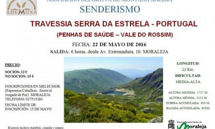 La Sierra de la Estrella de Portugal será el destino de una ruta senderista organizada por Ademoxa