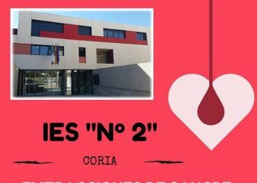 El nuevo instituto de Coria acogerá el próximo miércoles una jornada de extracción de sangre