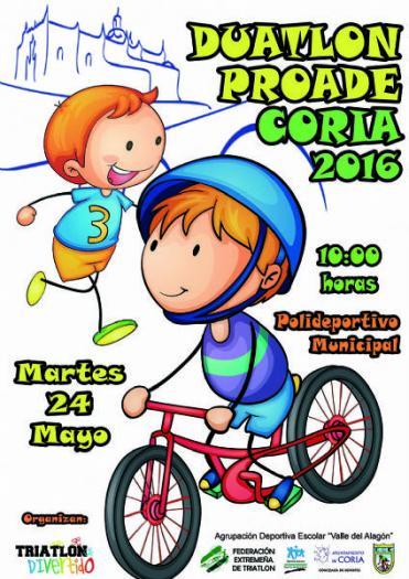 Los alumnos de los centros educativos de Coria participarán el día 24 en el «Duatlón Proade»