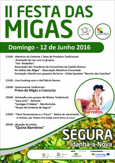 La localidad lusa de Segura, en Idanha a Nova, acogerá este domingo el II Festival de las Migas
