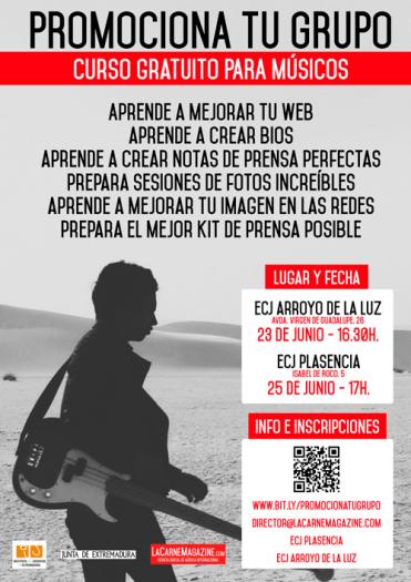 Plasencia acogerá la iniciativa «Promociona tu grupo» destinada a ayudar a los músicos extremeños
