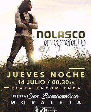 El cantante sevillano Nolasco actuará gratis en concierto en la Plaza de la Encomienda de Moraleja el 14 de julio