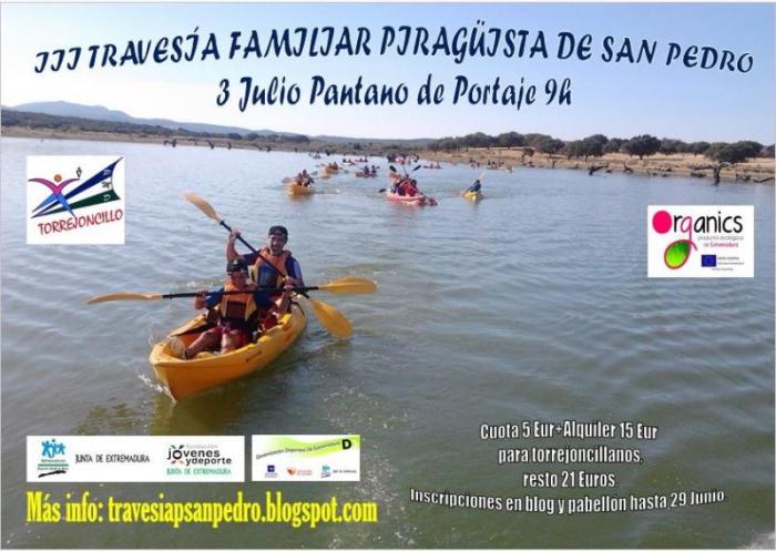 Las aguas del pantano de Portaje acogerán este domingo la III Travesía Familiar en Piragua