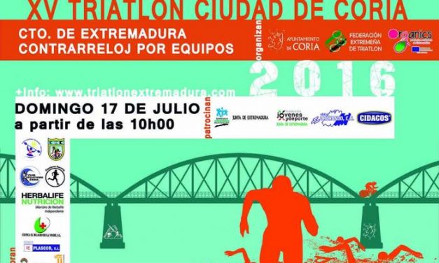Coria se prepara para acoger el día 17 de julio el Campeonato de Extremadura de Triatlón