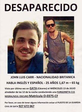 La Guardia Civil investiga la desaparición de un joven británico visto por última vez en Gata