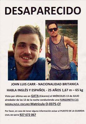 La Guardia Civil investiga la desaparición de un joven británico visto por última vez en Gata