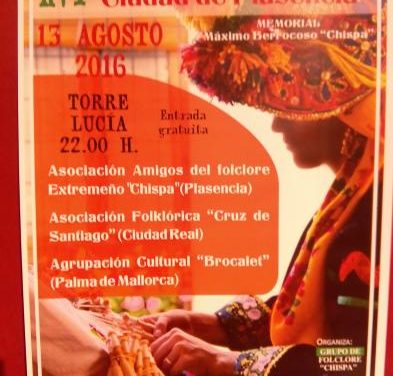La capital del Jerte acogerá el 13 de agosto el XVI Festival de Folclore “Ciudad de Plasencia”