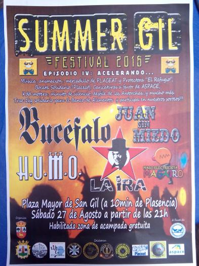 La IV edición del Festival Summer Gil se celebrará el próximo 27 de agosto con grupos como La Ira y Humo