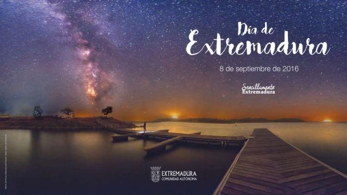 Portugal y el agua como recurso turístico son los protagonistas del cartel del Día de Extremadura