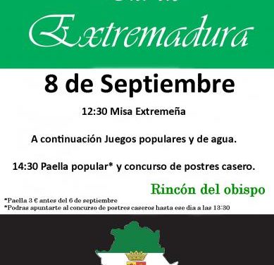 La pedanía cauriense del Rincón del Obispo celebrará el Día de Extremadura con diversas actividades