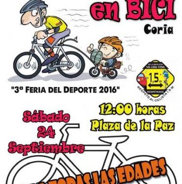 El Club Ciclista Cauriense organiza una marcha urbana el día 24 con motivo de la Feria del Deporte