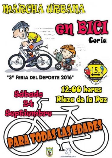 El Club Ciclista Cauriense organiza una marcha urbana el día 24 con motivo de la Feria del Deporte