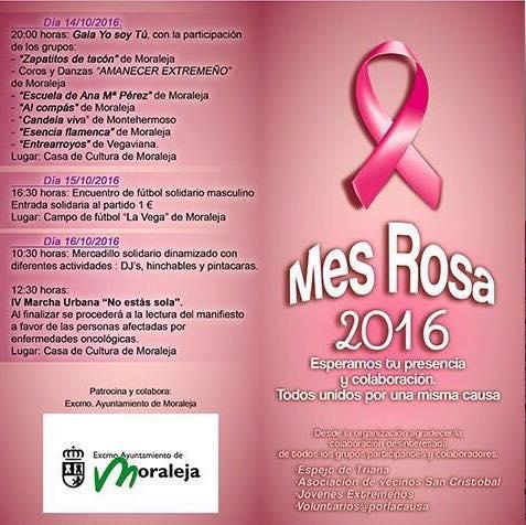 El municipio de Moraleja da comienzo este fin de semana al II Mes Rosa con la primera gala solidaria