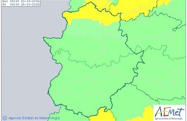 El Centro 112 declara la alerta amarilla este domingo por lluvias en la zona norte de Cáceres