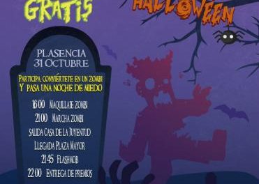 La Asociación Megagumi organiza una marcha zombi en Plasencia con motivo de la celebración de Halloween
