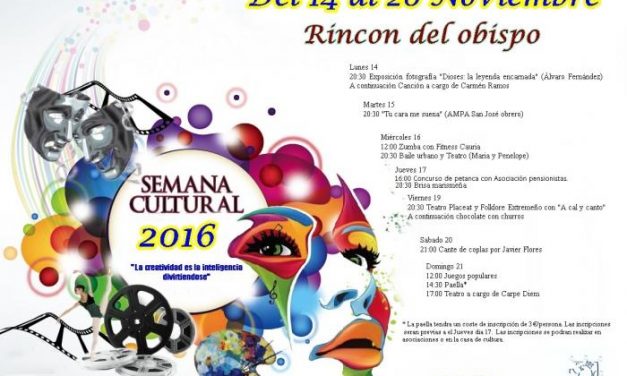 La pedanía de Rincón del Obispo celebrará la Semana Cultural con música, deporte, fotografía y teatro
