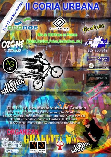 Este jueves finaliza el plazo de inscripción para participar en el concurso de BMX y Skate «Coria Urbana»