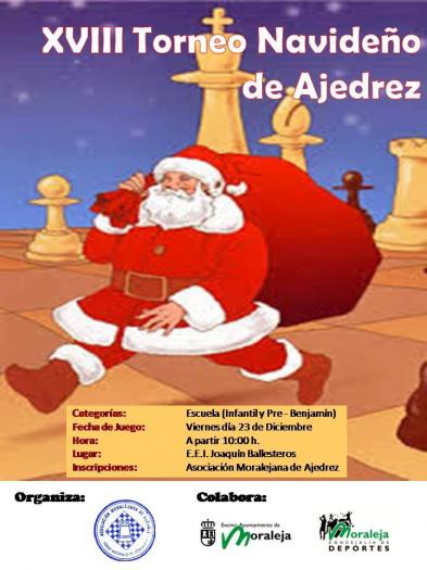 Moraleja continúa con el desarrollo del programa deportivo de Navidad con el XVIII Torneo de Ajedrez
