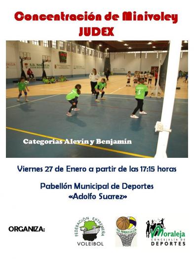 Moraleja será sede este fin de semana de la Concentración de Minivoley Judex para las categorías infantil y cadete