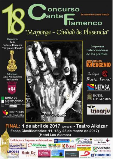 El concurso de Cante Flamenco Mayorga-Ciudad de Plasencia comenzará este sábado