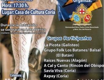 La casa de cultura de Coria acogerá este sábado el I Festival Folcrórico Benéfico a favor de AXPAY