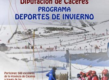 Niños de los municipios de la Mancomunidad del Valle del Alagón recibirán clases de esquí en La Covatilla