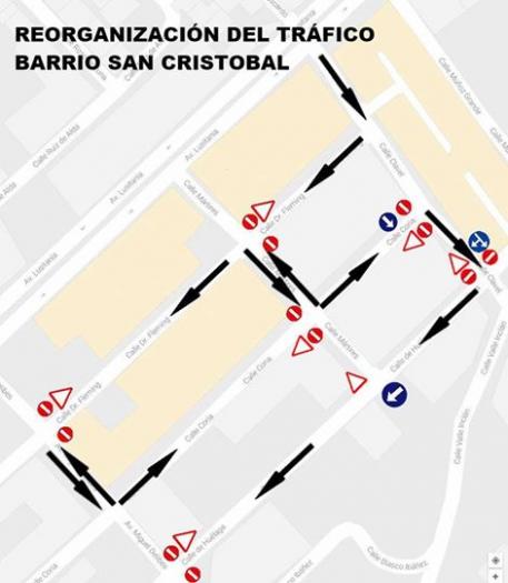 El barrio de San Cristóbal de Moraleja cuenta con nueva reordenación del tráfico en un total de seis calles