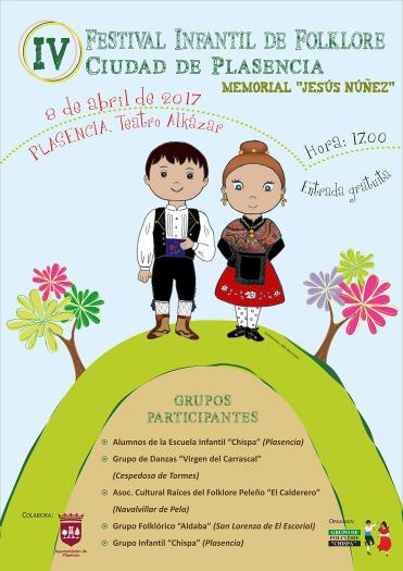 La capital del Jerte acogerá este sábado el IV Festival Infantil de Folklore Ciudad de Plasencia