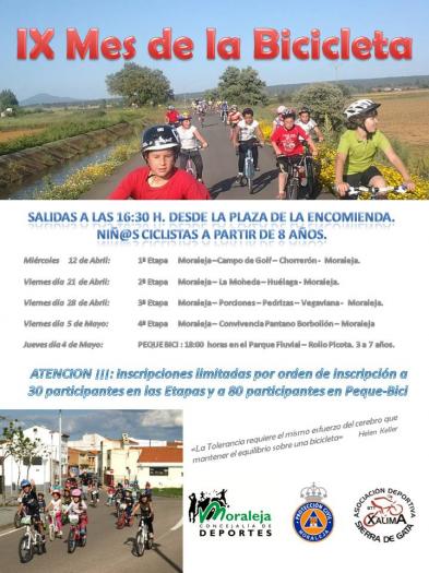 Moraleja celebrará el IX Mes de la Bicicleta con rutas por diferentes parajes de su término municipal