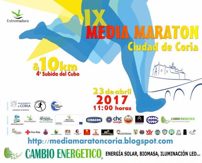Coria cortará al tráfico este domingo las principales avenidas con motivo de la IX Media Maratón