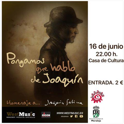 La casa de cultura de Moraleja acogerá el espectáculo «Pongamos que hablo de Joaquín Sabina»