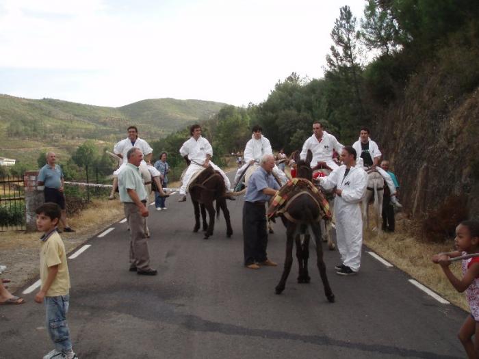 La alquería de Sauceda celebra sus fiestas patronales del 26 al 28 de junio con la popular carrera de burros