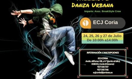Coria acogerá un taller de danza urbana en el Espacio para la Creación Joven del 24 al 28 de julio