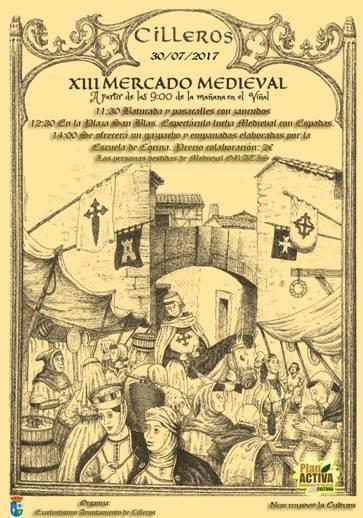 Cilleros acogerá este domingo el Festival Medieval con puestos de artesanía y espectáculos en la calle
