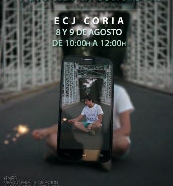 El Espacio para la Creación Joven de Coria acogerá un taller de fotografía con el móvil el 8 y 9 de agosto