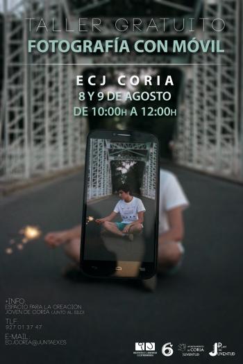 El Espacio para la Creación Joven de Coria acogerá un taller de fotografía con el móvil el 8 y 9 de agosto