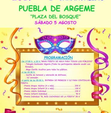 La pedanía Puebla de Argeme celebra su segundo Carnaval de Verano el sábado 5 de agosto