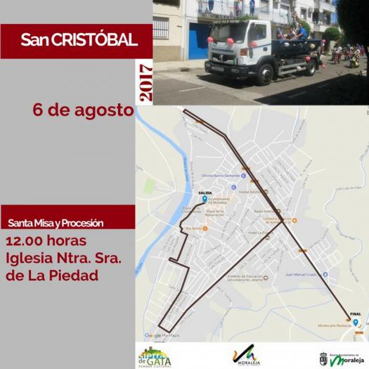 El municipio de Moraleja celebrará este domingo la misa y procesión en honor a San Cristóbal