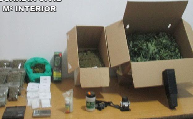 La Guardia Civil detiene a un vecino de Casas del Castañar con 600 bolsas de marihuana preparadas para su venta