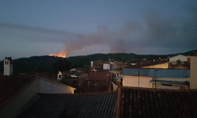 Medios terrestres continúa trabajando en la extinción de un incendio declarado en Santibáñez El Alto