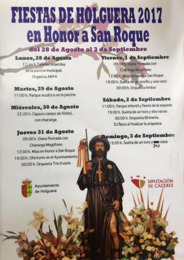 Holguera dará comienzo este lunes a las fiestas en honor a San Roque que contarán con música y festejos taurinos