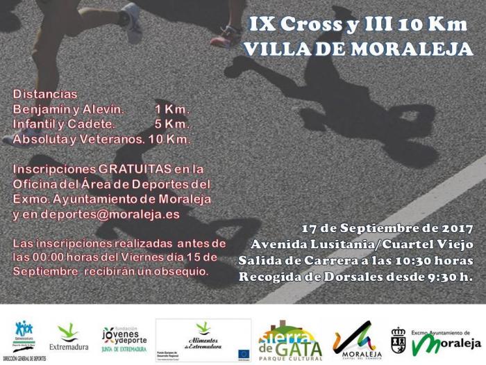 Moraleja abre las inscripciones para el IX Cross y el II 10km que tendrán lugar el 17 de septiembre
