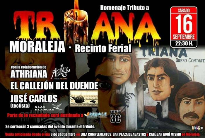 El recinto ferial de Moraleja acogerá este sábado un tributo al grupo Triana a favor de ASPACE