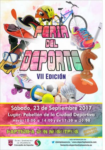 La VII Feria del Deporte de Plasencia se celebrará este sábado con un total de 61 participantes
