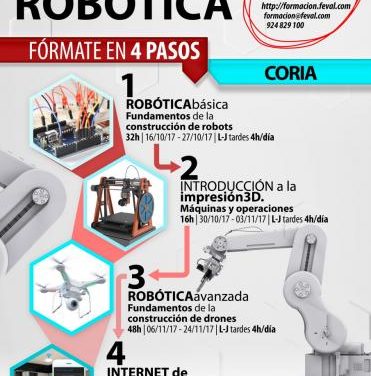 Desempleados de Coria podrán formarse en robótica y nuevas tecnologías con cursos gratuitos